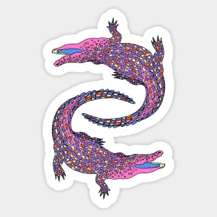 Crocodiles (Pop Art Palette) Sticker